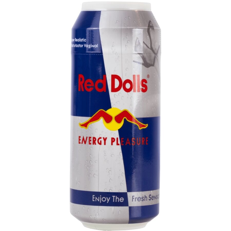ALIVE - RED DOLL MALE MASTURBATOR VAGINA ENERGETIC DRINK CAN